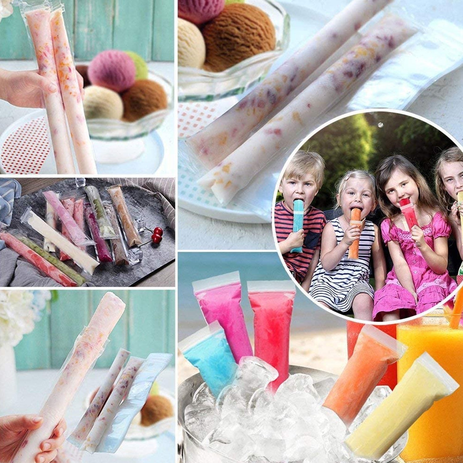 5512 Homemade Popsicle Maker Manual Ice Cream Machine With Approx 20 Pcs Packing Bag Popsicle Mold Convenient Maker Manual Ice Cream Machine For Kids Adults DIY, Reusable 5512 Homemade Popsicle Maker Manual Ice Cream Machine With Approx 20 Pcs Packing Bag Popsicle Mold Convenient Maker Manual Ice Cream Machine For Kids Adults DIY, Reusable